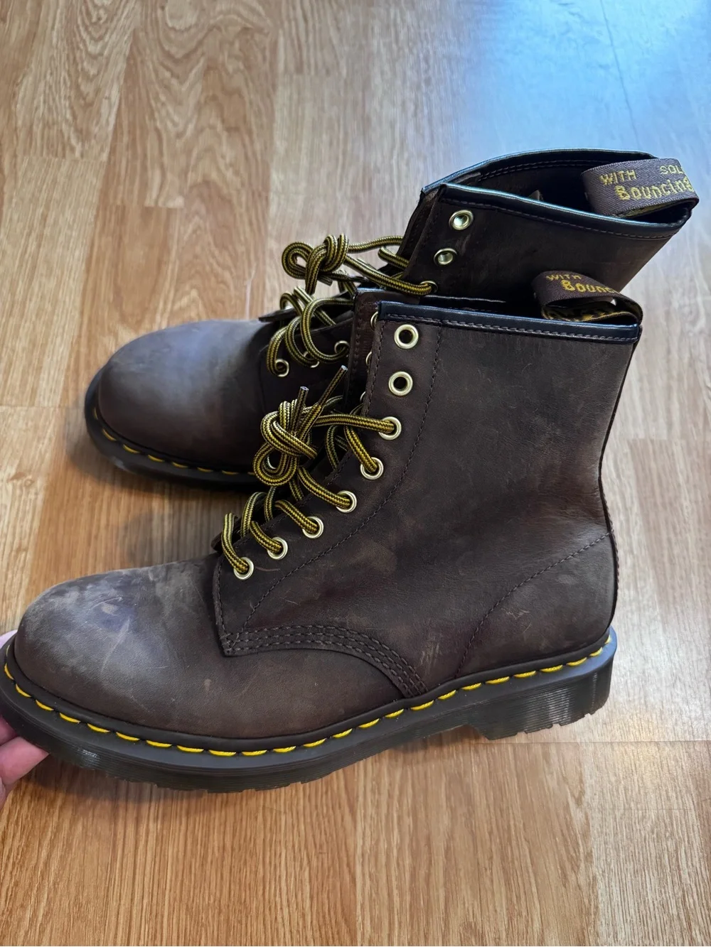 Dr. Martens 1460 8-Eye Aztec Crazy Horse Boot - Brown